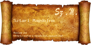 Sztari Magdolna névjegykártya