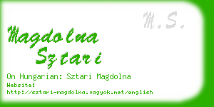 magdolna sztari business card